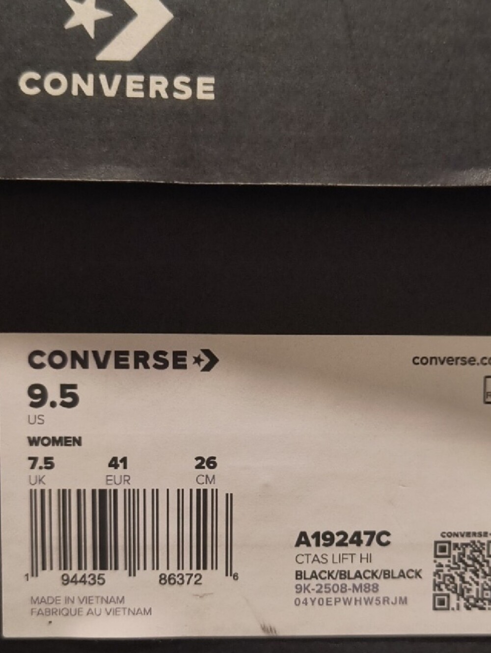 Converse Chuck Taylor All Star Graphic Black Floral Lace-Up High-Top Sneakers - Picture 9 of 9